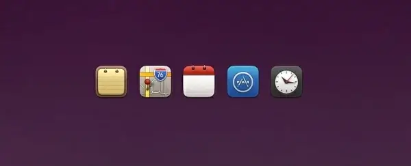 Notes, Maps, Calendar, App Store, and Clock Replacement Icons