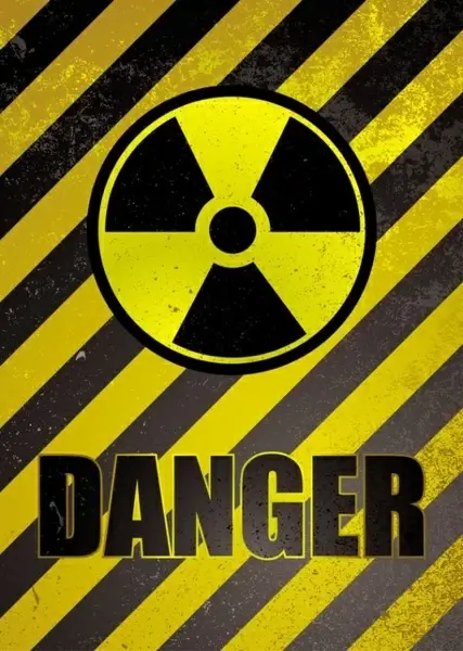 nuclear warning signs 01 vector