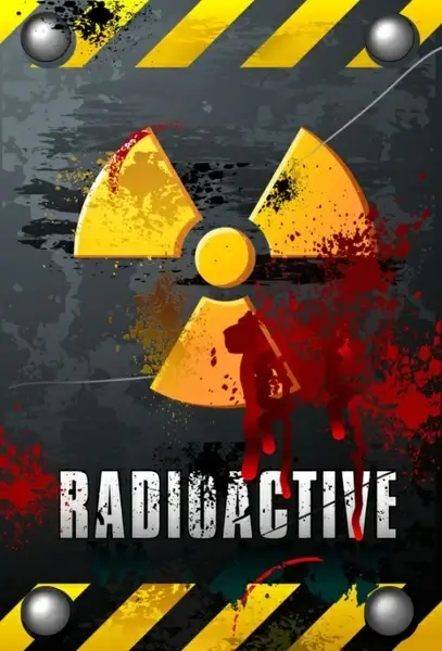 nuclear warning signs 02 vector