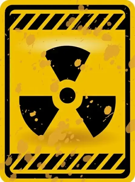 nuclear warning signs 03 vector