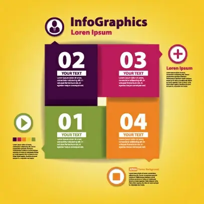 numbered infographic design vector