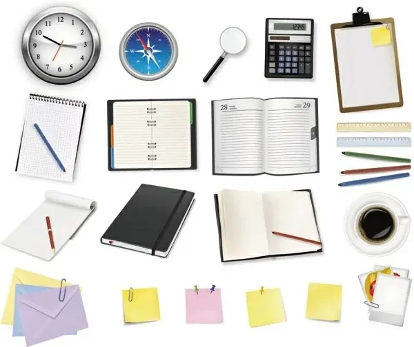 office supplies and stationery vector