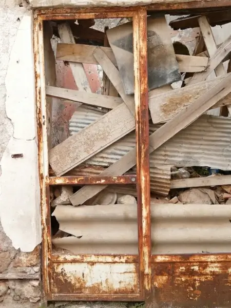 old garbage crate