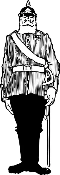 Old German Soldier clip art 