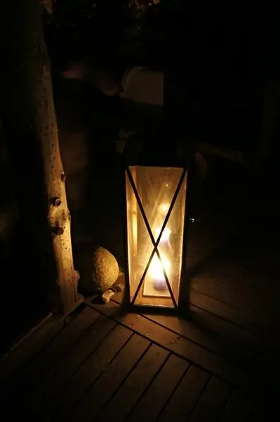 old lantern wood dark