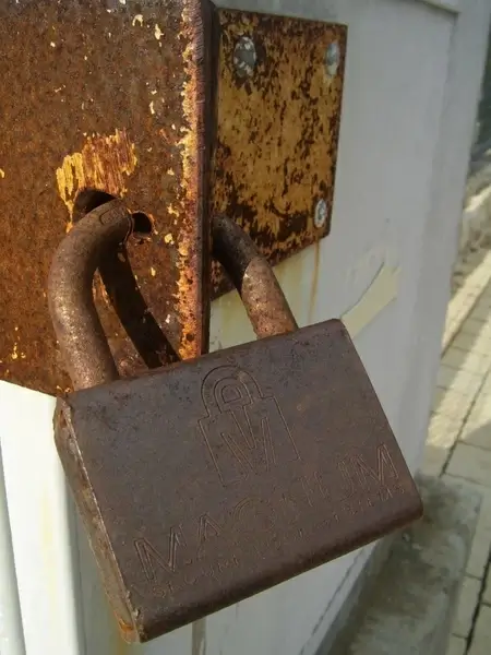 old rusty lock