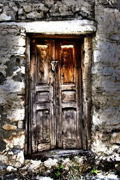 old wooden door