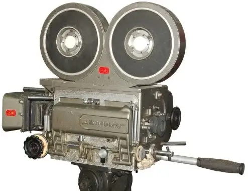 oldfashioned movie camera psd