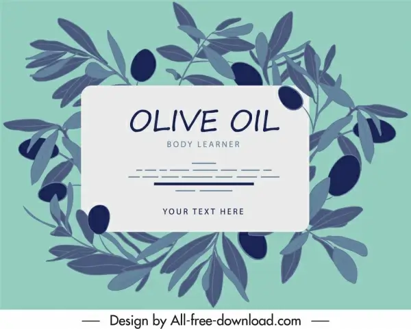 olive oil label template vintage handdrawn design