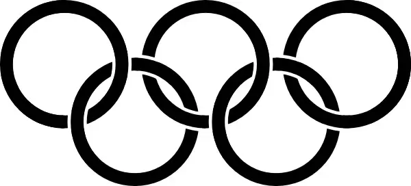 Olympic Rings Black clip art