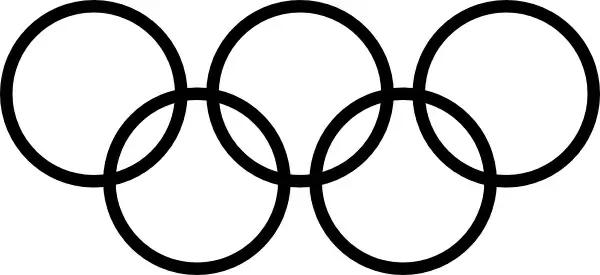 Olympic Rings Icon clip art