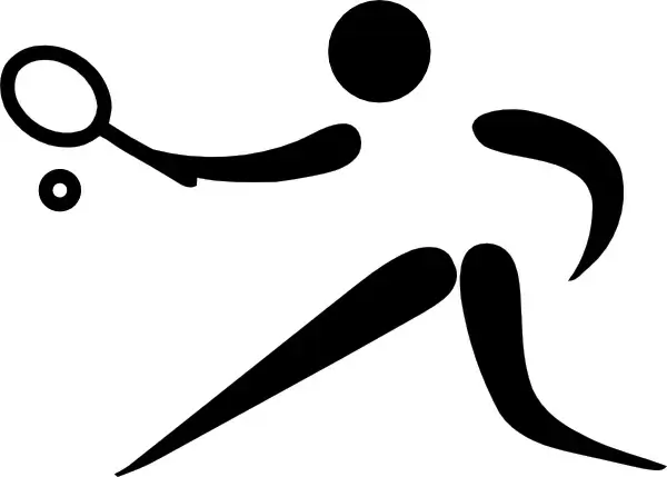 Olympic Sports Tennis Pictogram clip art