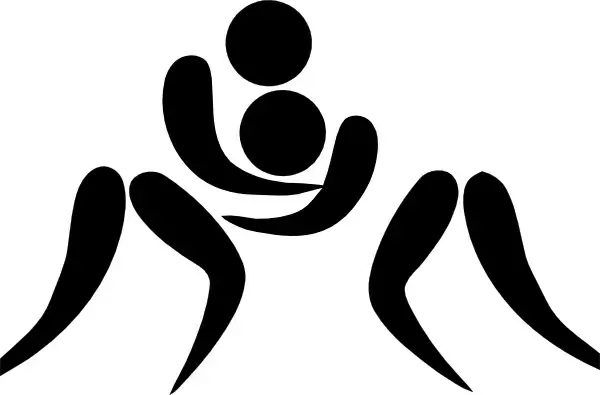 Olympic Sports Wrestling Pictogram clip art