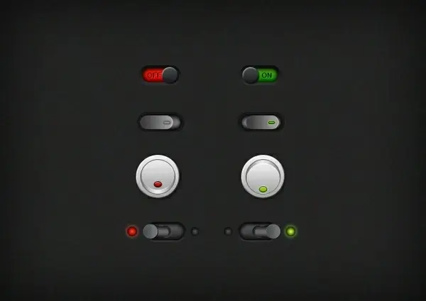 On/Off Switch Buttons