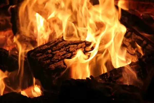 open fire fireplace fire