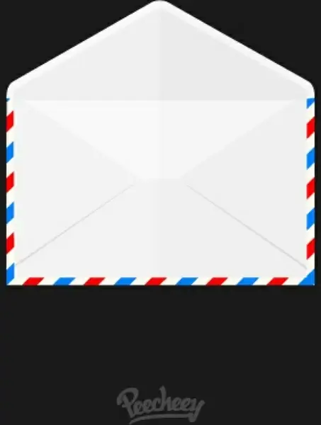 opened airmail envelope icon