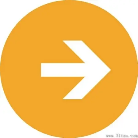 orange background arrow icon vector