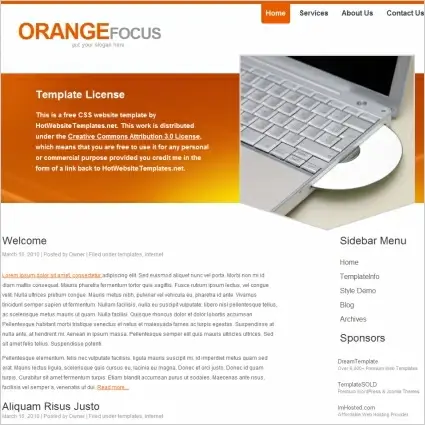 Orange Focus Template 