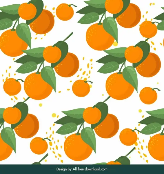 orange fruit pattern bright elegant classic design