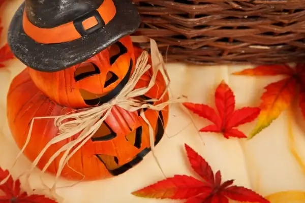 orange halloween decoration
