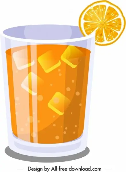 orange juice advertising background modern 3d design