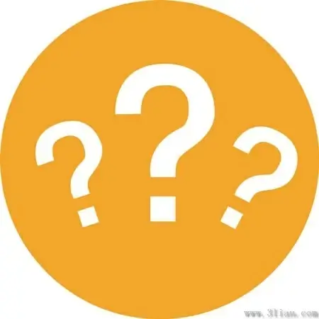 orange question mark icon vector