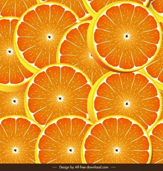 orange slices pattern colored modern design