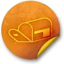 Orange sticker badges 297