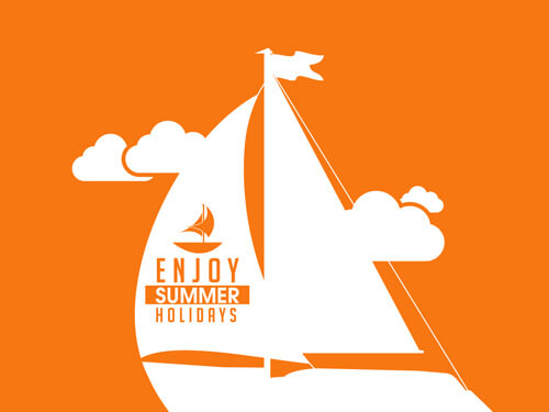 orange styles summer holiday vector poster 