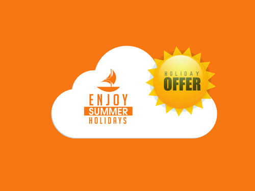 orange styles summer holiday vector poster