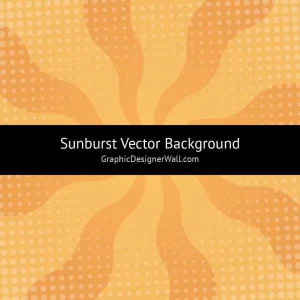 orange sunburst vector background