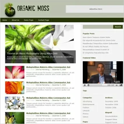 Organic Moss Template