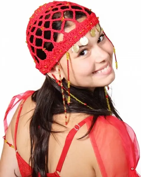oriental dancer smiling