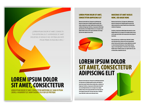 original business brochure cover vector