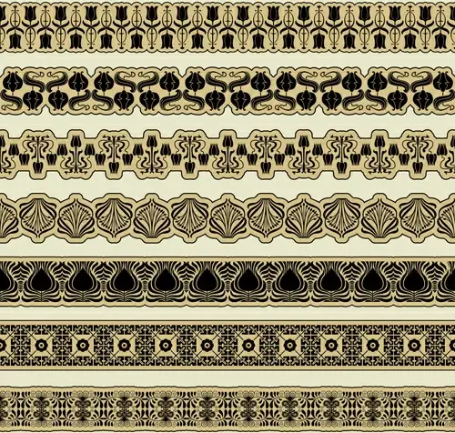 ornament pattern borders vector