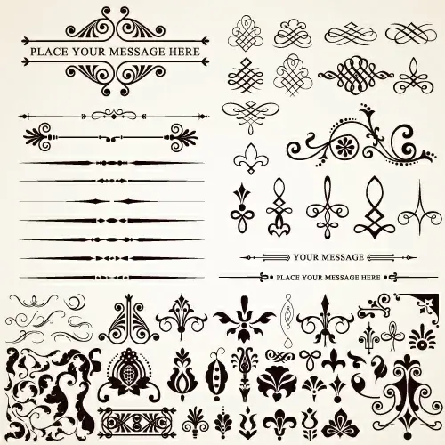 ornaments elements vector border graphic