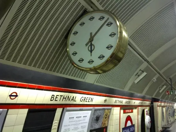 ornate clock on the underground