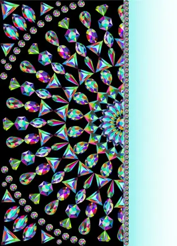 ornate diamonds art background vector