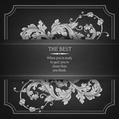 ornate floral with dark background vector