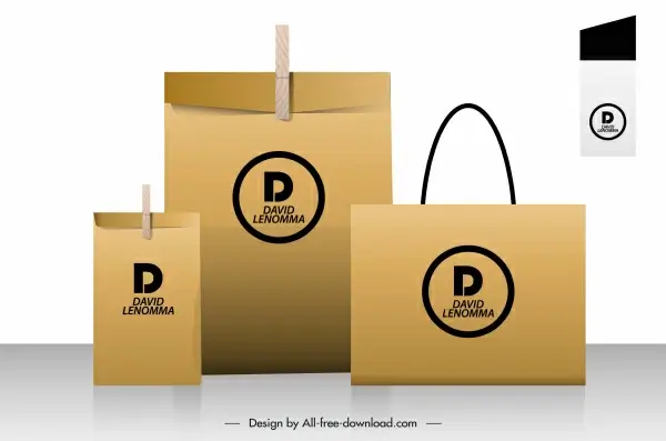 package bag advertising banner shiny colored design