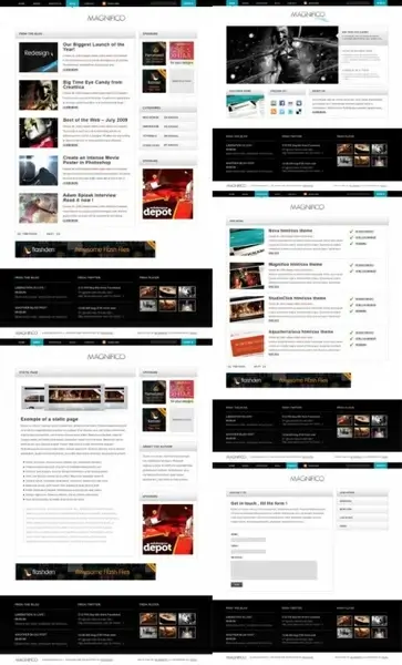 package of practical web template psd layered