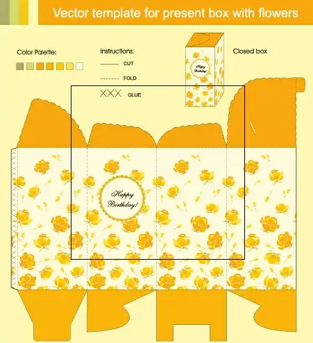 package present box models vector graphics