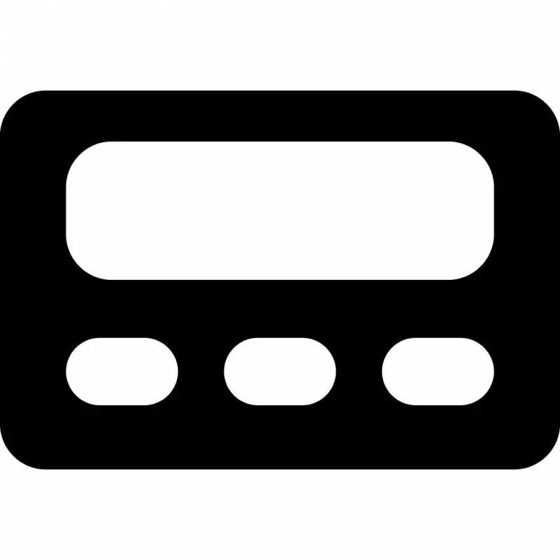 pager sign icon flat contrast symmetric outline 