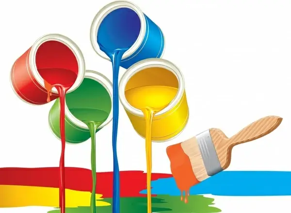 painting work background colorful 3d ornament