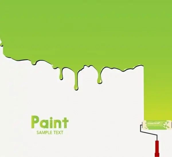 paint work background green water color brush icon
