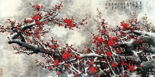 painting plum highdefinition picture