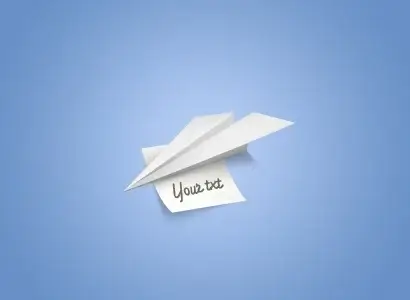 Paper Airplane with a Note 