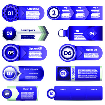 paper banners number vector