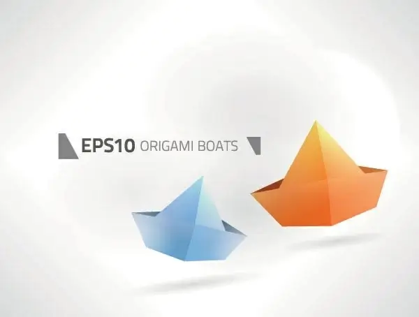 paper boats vector