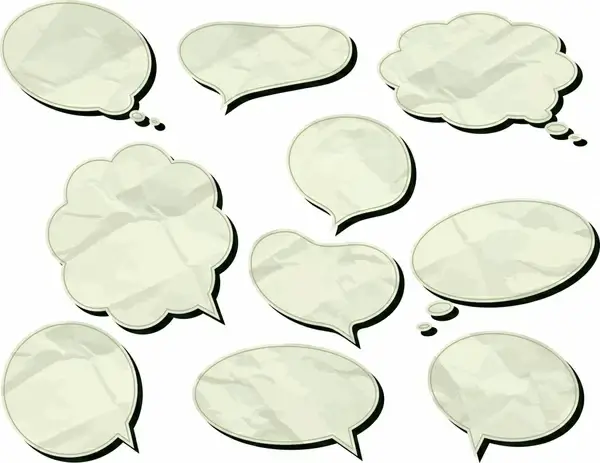 speech bubbles templates classic flat shapes
